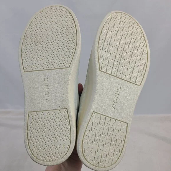 NEW Vionic Winny White Nappa Leather Casual Sneakers With Arch Support Size 7 - Picture 10 of 11